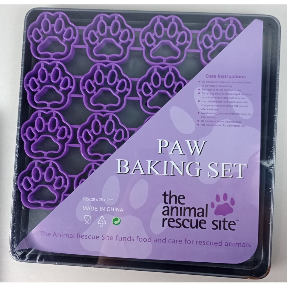 Paw Print Cookies Dog Treat Baking Set The Animal Rescue‎ Site 28x28x2